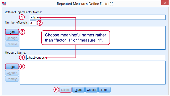 SPSS Repeated Measures ANOVA Intro Dialog