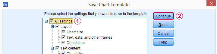 SPSS Save Chart Template All Settings Dialog