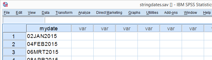 SPSS String to Date Variable Conversion Example