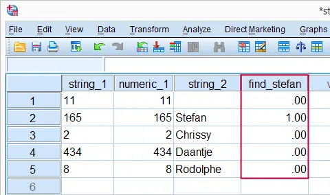 SPSS String Variable Flag Cases