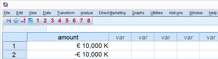 SPSS Suffixed Data Values