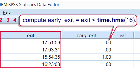 SPSS Time Comparison Example