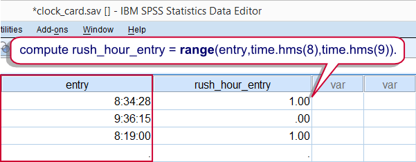 SPSS Time Comparison Example