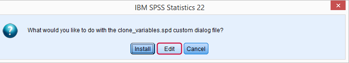 Uninstall SPSS Custom Dialog 1