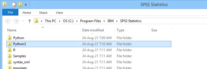 Ss Python 3 Folder In SPSS Folder