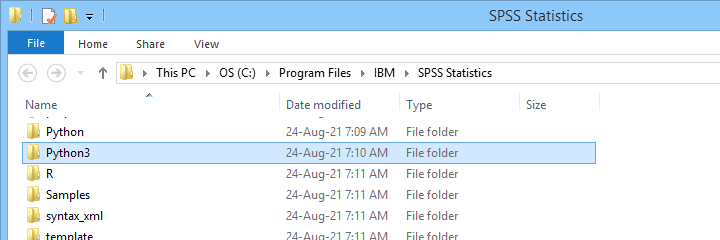 Ss Python 3 Folder In SPSS Folder